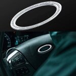 D�coration de volant de voiture, accessoires d'int�rieur, logo de volant, autocollant diamant, ensemble ...