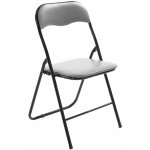 Dcoshop26 - chaise de cuisine pliable gris pied en mtal noir med10007