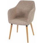 D�coshop26 - chaise de salle � manger cuisine bureau coiffeuse design r�tro en tiussu cr�me - gris 040002365 ...