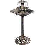Décoration jardin baignoire mangeoire pour oiseaux avec fontaine bronze 50x91 cm plastique dec020806 Décoration jardin baignoire mangeoire pour oiseaux avec fontaine bronze 50x91 cm plastique dec020806