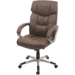 Dcoshop26 - fauteuil chaise de bureau sur roulettes avec accoudoirs pivotant tissu aspect daim gris ...