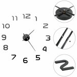 Dcoshop26 - horloge murale 3d design moderne 100 cm xxl noir dec022270