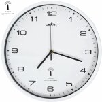 D�coshop26 - horloge murale radioguid�e avec mouvement � quartz 31 cm blanc dec022249