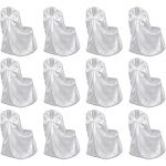 Housses de chaise pour banquet de mariage 12 pi�ces blanc dec022527