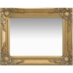 Dcoshop26 - miroir mural rectangulaire style baroque 50x40 cm dor dec022851