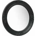 Dcoshop26 - miroir mural rond style baroque 50 cm noir dec022889