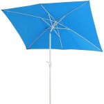 D�coshop26 - parasol de jardin 2x3m rectangulaire inclinable polyester / aluminium 4, 5kg bleu 040003890 ...