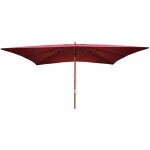 D�coshop26 - parasol de jardin 3x4m rectangulaire polyester / bois 6kg bordeaux 040003825