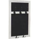 Dcoshop26 - porte - manteau mural panneau mural  craie avec 5 crochets 55x34cm blanc vintage 040000982 ...