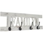 Décoshop26 - porte - manteau mural patère en bois blanc vintage avec 4 crochets 20, 5x60x1, 5 cm med04050 ... Décoshop26 - porte - manteau mural patère en bois blanc vintage avec 4 crochets 20, 5x60x1, 5 cm med04050 ...