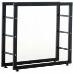 Décoshop26 - range - bûches étagère support bois de cheminée 25x100x80 cm métal mat noir dec10026 Décoshop26 - range - bûches étagère support bois de cheminée 25x100x80 cm métal mat noir dec10026