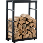 Décoshop26 - range - bûches étagère support bois de cheminée 25x80x125 cm métal mat noir dec10028 Décoshop26 - range - bûches étagère support bois de cheminée 25x80x125 cm métal mat noir dec10028