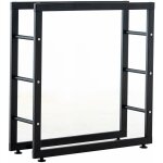Dcoshop26 - range - bches tagre support bois de chemine 25x80x80 cm mtal mat noir dec10029