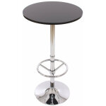 D�coshop26 - table haute de bar bistrot avec repose - pied 109 cm noir tab04003