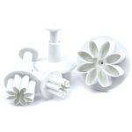 D�coupoirs �jecteurs - scrapcooking� - fleurs - lot de 4 - plastique - compatible lave - vaisselle