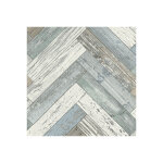 D�coweb - sol vinyle first - imitation parquet us� chevron color� - rouleau de 3m x 3m