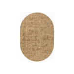 Dcoweb - tapis ovale en jute et coton - lounge - naturel - 90 x 130 cm