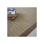D�coweb - tapis sisal - nairobi chevron - ganse coton marron - 200 x 290 cm