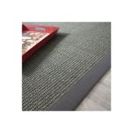 Dcoweb - tapis sisal quintana anthracite - ganse coton anthracite - 140 x 200 cm
