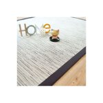Dcoweb - tapis tiss plat - borno blanc - ganse coton anthracite - 140 x 200 cm