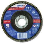 Dedra - disque abrasif 115x22mm, grain 120, pour acier et métaux Dedra - disque abrasif 115x22mm, grain 120, pour acier et métaux