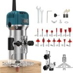 D�fonceuse affleureuse �lectrique 30000r / min 800w, affleureuse � bois avec 15 fraises � d�foncer queue ...