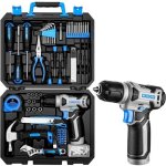 Deko caisse a outil avec perceuse visseuse multifonction sans fil 8v, 126 pi�ces malette outils complete, ...