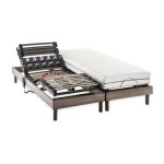 Les tendances - ensemble matelas + sommier relaxation lectrique ergo 2 dreamzone - 2x80x200 cm - ressorts ...