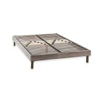 Les tendances - deko dream sommier en kit 140x190 - decor chene et gris