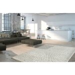 Deladeco - tapis m�lange laine et viscose beluga ivoire 80x150