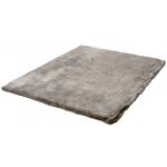 Deladeco - tapis en peau de mouton synthtique shaggy berenike taupe 80x150