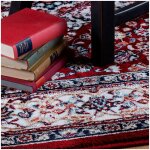 Deladeco - tapis style orient rectangle en polyester cauris rouge 160x230 Deladeco - tapis style orient rectangle en polyester cauris rouge 160x230