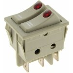 Interrupteur 6 cosses double a voyants - radiateur delonghi