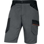 Delta plus - bermuda de travail mach2 v3 multipoches gris / orange ts m2be3gopt