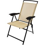 Dema - chaise pliante 'long beach' de couleur beige