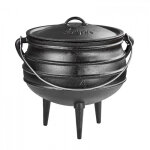 Dema - chaudron marmite en fonte 12 litres  poser ou  suspendre barbecue