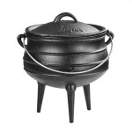 Dema - chaudron marmite en fonte 6 litres � poser ou � suspendre barbecue