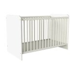 Demeyere - lit  barreaux 60x120 cm avec sommier reverso blanc