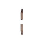 Demi cache - fiches en laiton gc 839 finition vieil argent � 14 mm pour fiches exacta 495 menuiserie ...