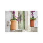 Demi - cercle millerighe polymer vase monacis impruneta cm 55 (41x24x50h)