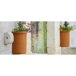Demi - cercle millerighe terracotta monacis polymer vase cm 55 (41x24x50h)