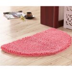 Demi - cercle tapis salle bain, doux absorbant chenille tapis de baignoire duveteux antid�rapante tapis ...