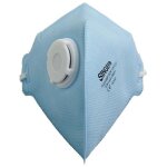 Demi - masque pliable avec valve ffp2 singer safety bote de 20 pices bleu unique
