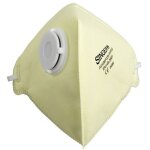 Demi - masque pliable avec valve ffp3 singer safety bote de 20 pices jaune unique