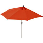 Mendler - demi - parasol aluminium parla pour balcon ou terrasse, ip 50 + , 260cm - terracotta sans pied ... Mendler - demi - parasol aluminium parla pour balcon ou terrasse, ip 50 + , 260cm - terracotta sans pied ...
