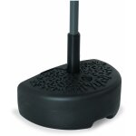 Demi - pied de parasol plastique ? base remplissable pour demi - parasol. motif feuillage. noir