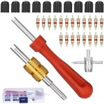 Demonte obus valve kit d'outils r�paration d�monte obus de valve double et � une t�te + 1 outil de valve ...