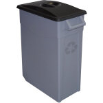 Denox - conteneur zeus ferm, 65 l, noir polypropylne, unique - black