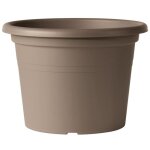 Deroma - pot de fleurs rond day r camel - coloris taupe - 60cm