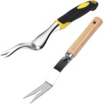 D�sherbeur manuel pour jardin, manche en acier inoxydable, outil de d�sherbage, arrache - herbe, coupe ...